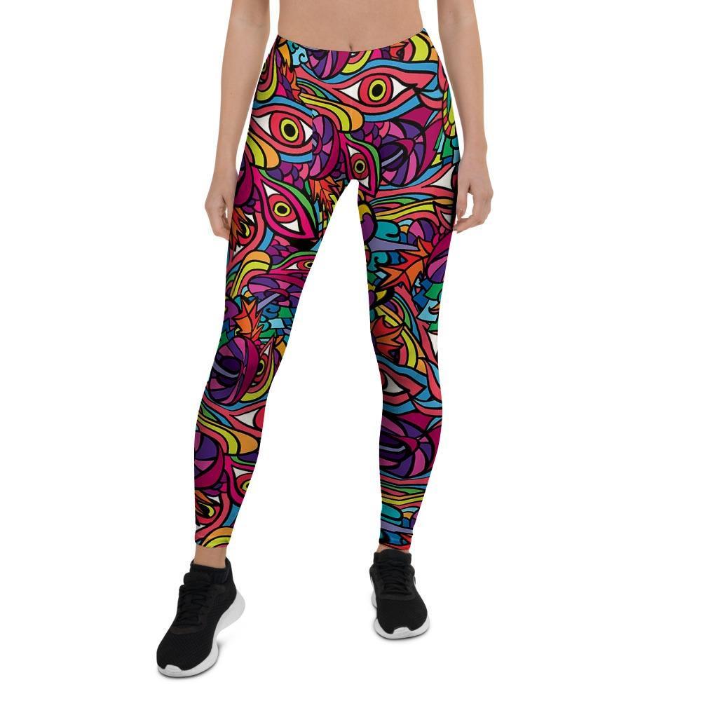 Psychedelic Trippy Eye Women's Leggings-grizzshop