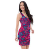 Psychedelic Trippy Hippie Heart Bodycon Dress-grizzshop