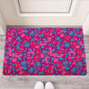 Psychedelic Trippy Hippie Heart Door Mat-grizzshop