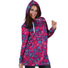 Psychedelic Trippy Hippie Heart Hoodie Dress-grizzshop