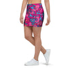 Psychedelic Trippy Hippie Heart Mini Skirt-grizzshop