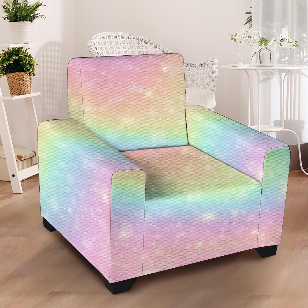 Psychedelic Trippy Holographic Armchair Cover-grizzshop