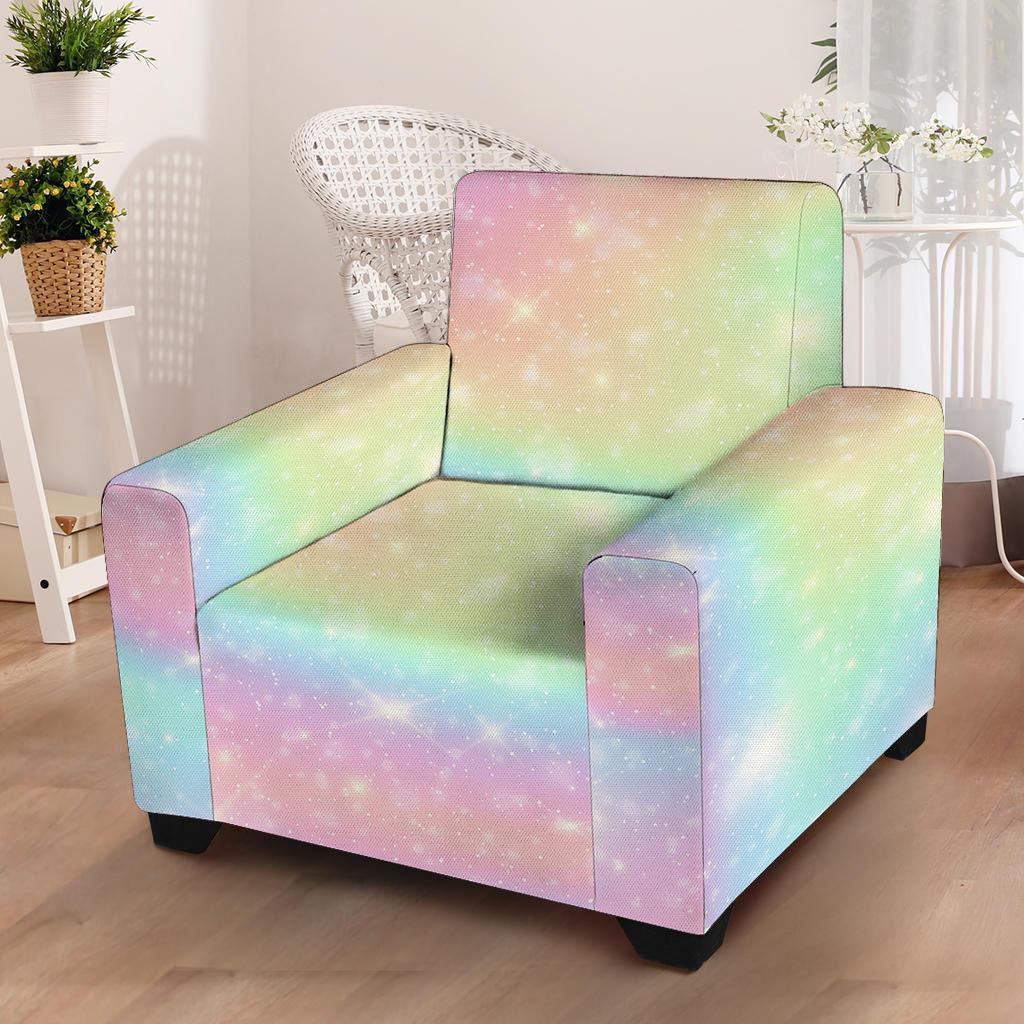 Psychedelic Trippy Holographic Armchair Cover-grizzshop