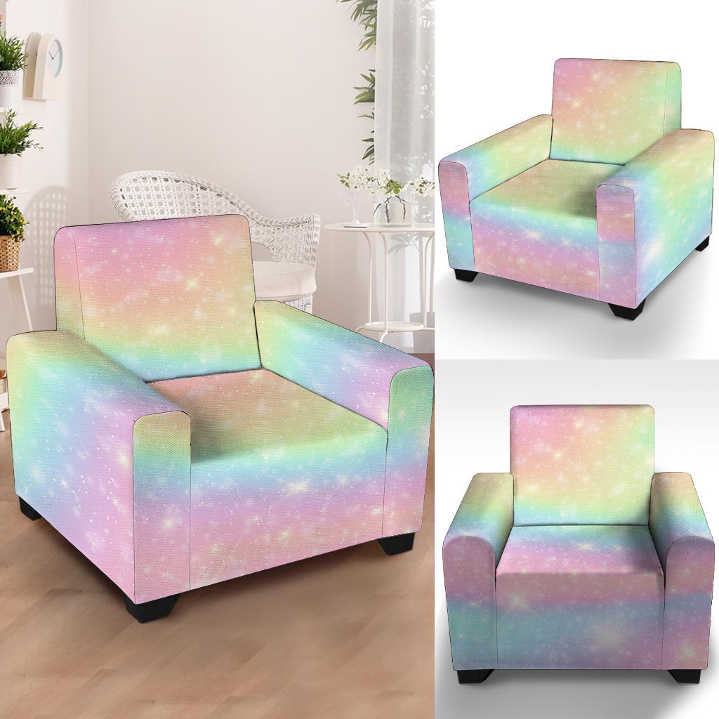 Psychedelic Trippy Holographic Armchair Cover-grizzshop