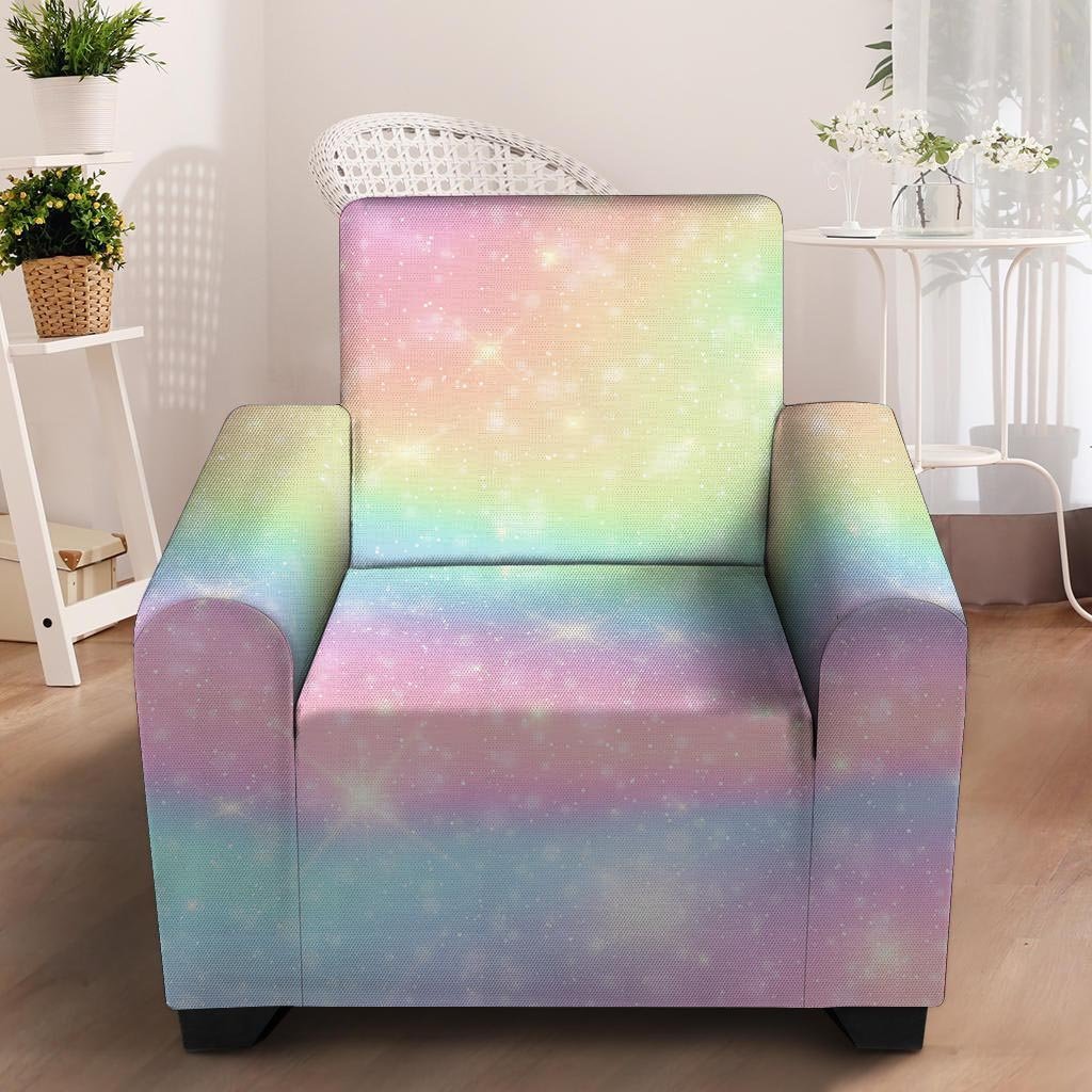 Psychedelic Trippy Holographic Armchair Cover-grizzshop