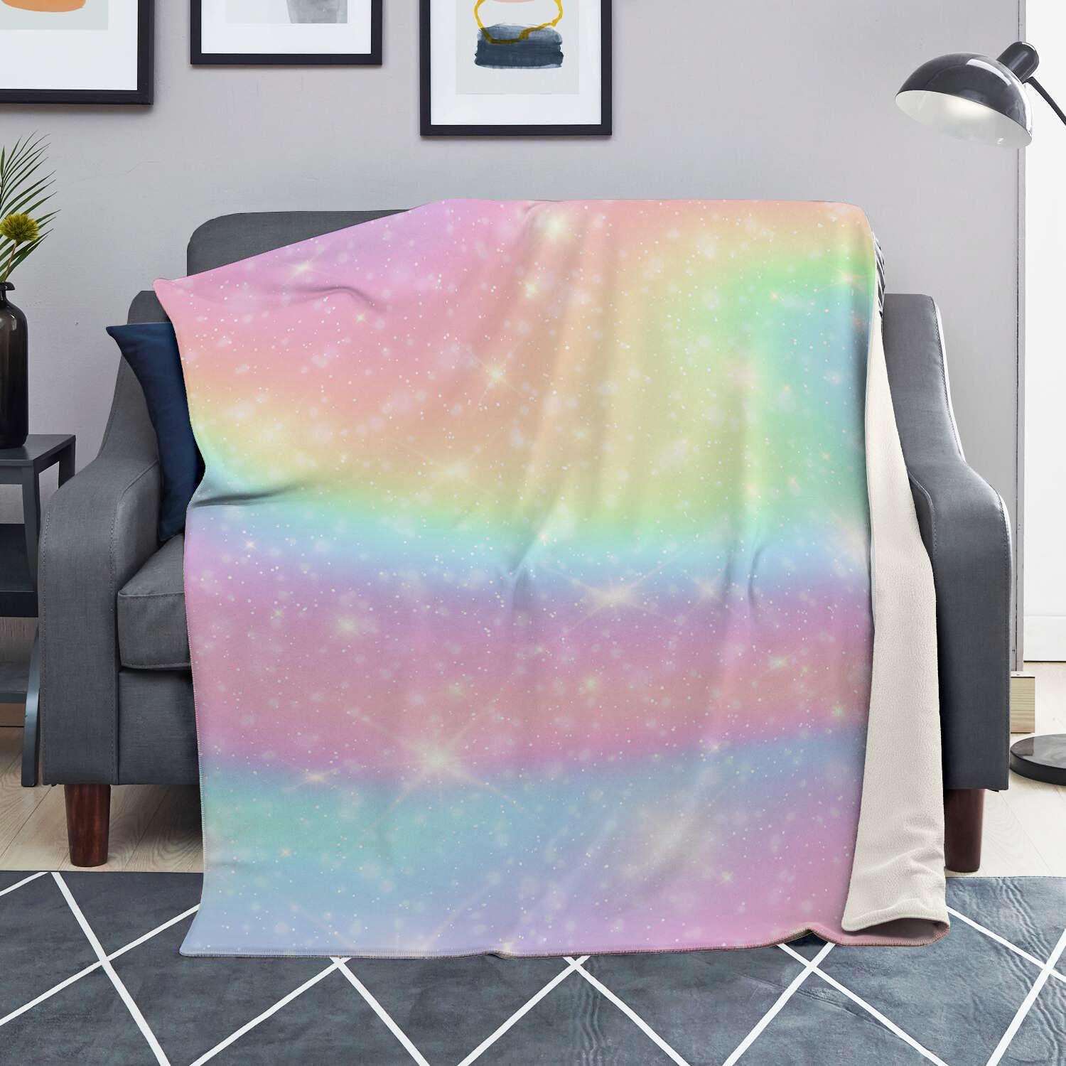 Psychedelic Trippy Holographic Blanket-grizzshop