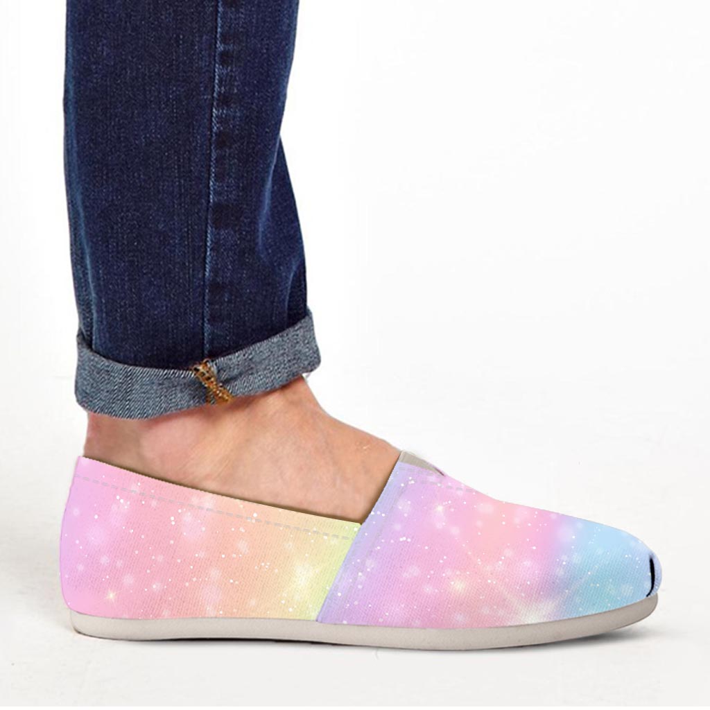 Psychedelic Trippy Holographic Canvas Shoes-grizzshop