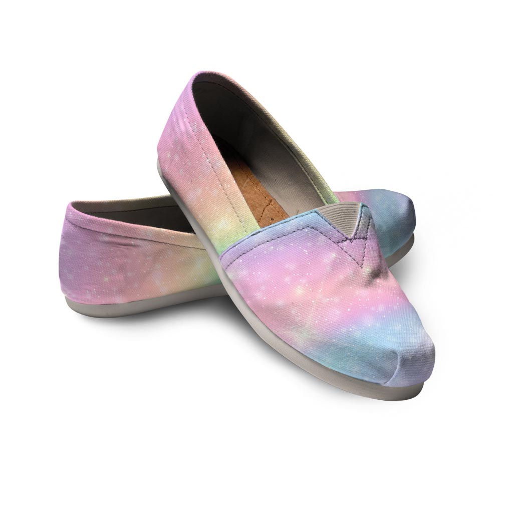 Psychedelic Trippy Holographic Canvas Shoes-grizzshop