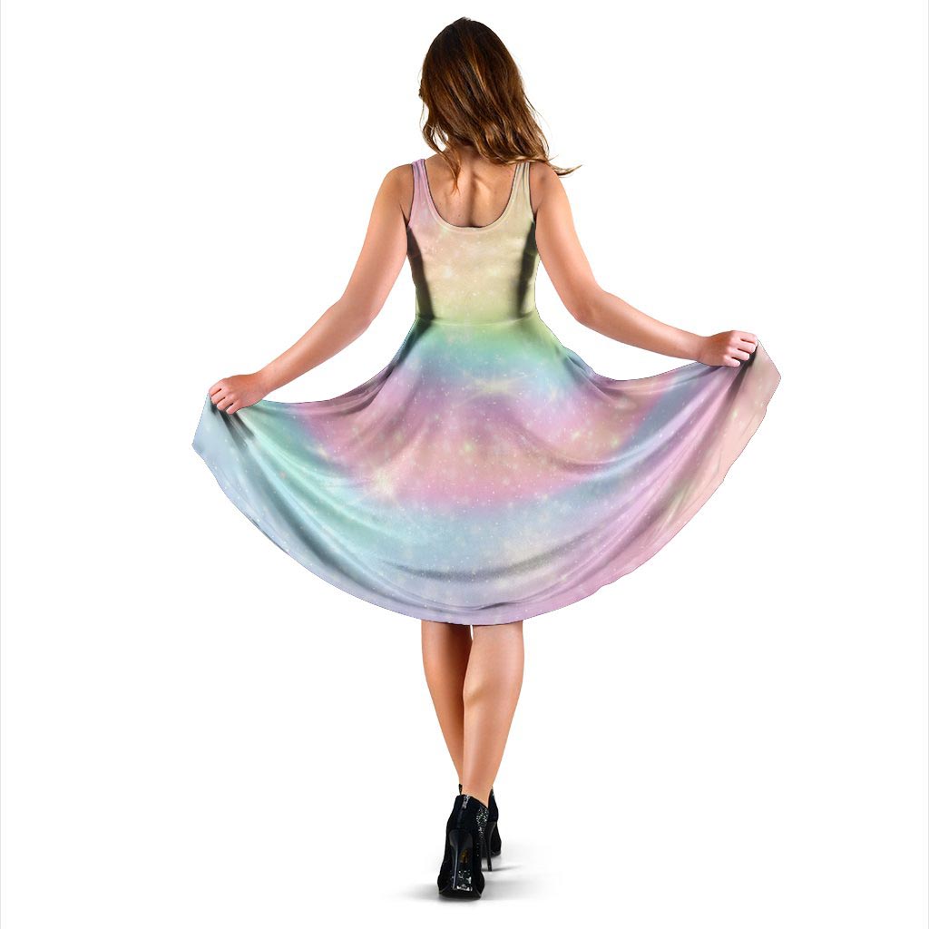 Psychedelic Trippy Holographic Dress-grizzshop