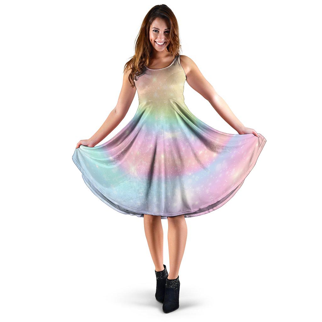 Psychedelic Trippy Holographic Dress-grizzshop