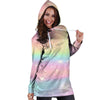 Psychedelic Trippy Holographic Hoodie Dress-grizzshop