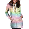 Psychedelic Trippy Holographic Hoodie Dress-grizzshop