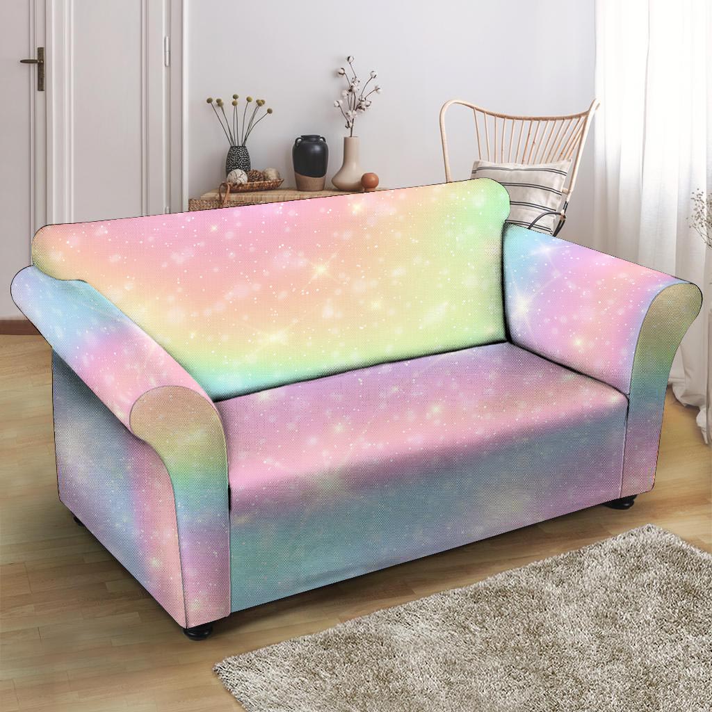 Psychedelic Trippy Holographic Loveseat Cover-grizzshop