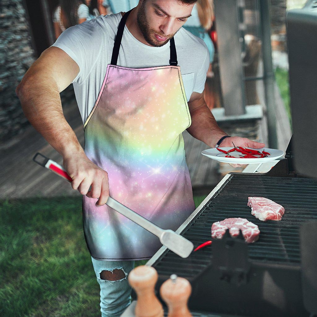 Psychedelic Trippy Holographic Men's Apron-grizzshop