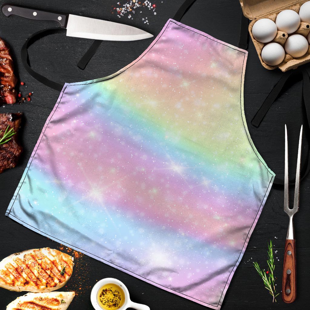 Psychedelic Trippy Holographic Men's Apron-grizzshop