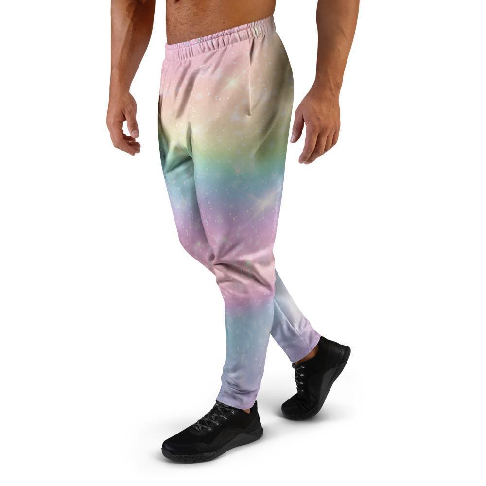 Psychedelic Trippy Holographic Men's Joggers-grizzshop