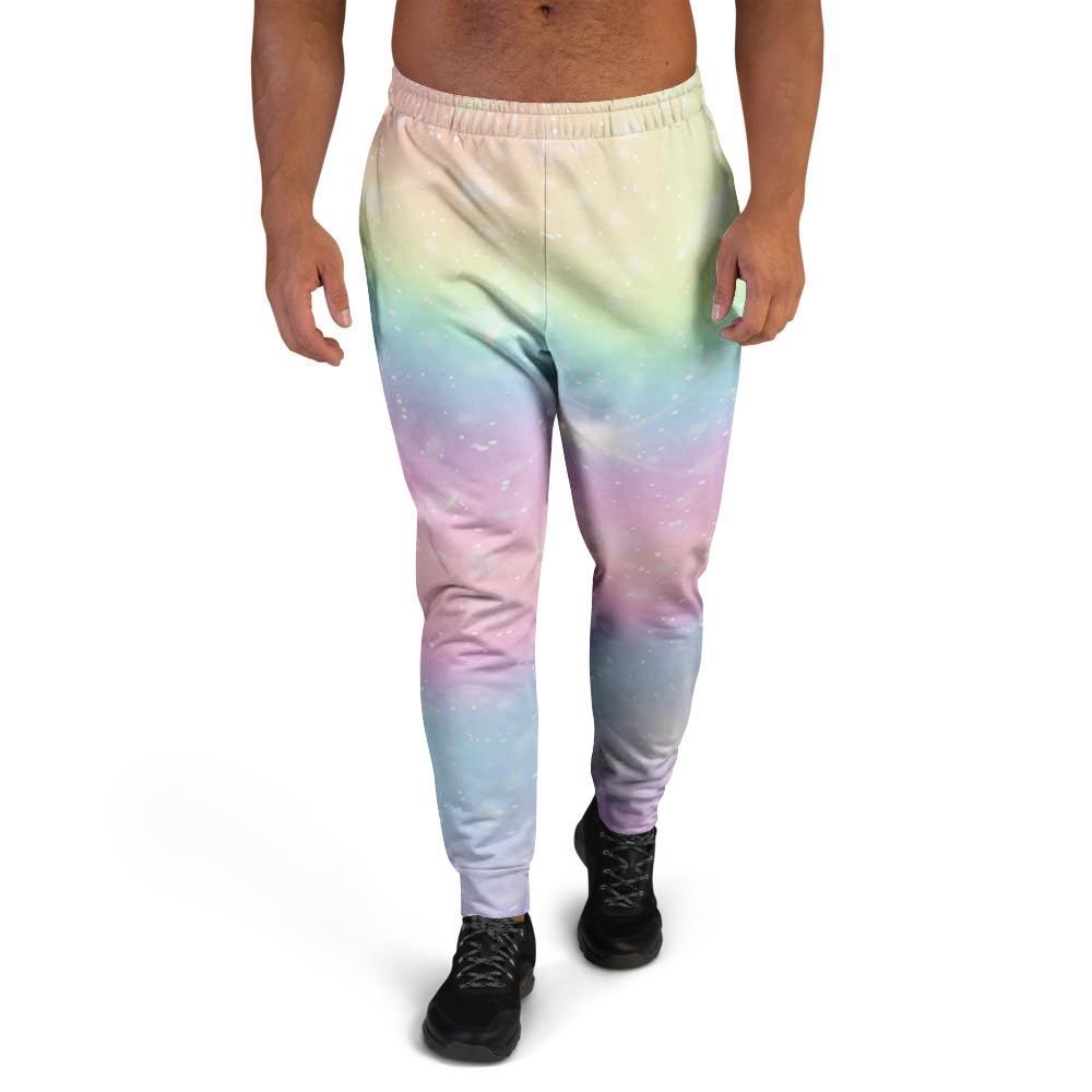 Psychedelic Trippy Holographic Men's Joggers-grizzshop