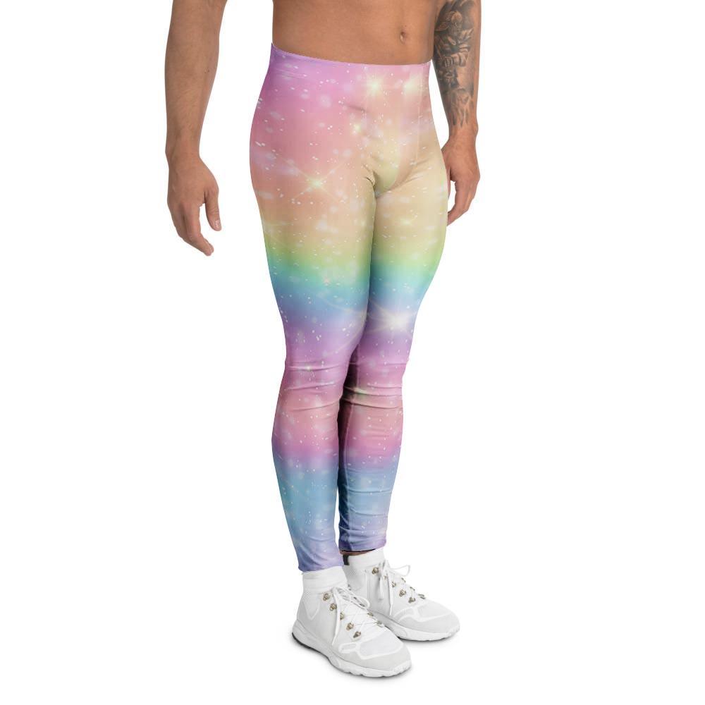 Psychedelic Trippy Holographic Men's Leggings-grizzshop