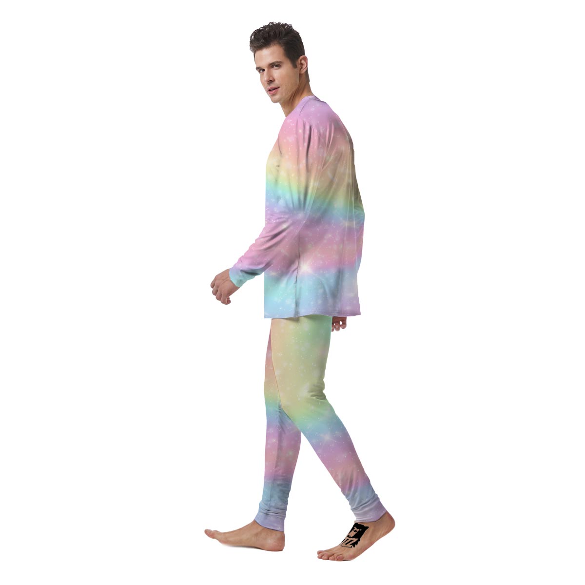 Psychedelic Trippy Holographic Men's Pajamas-grizzshop