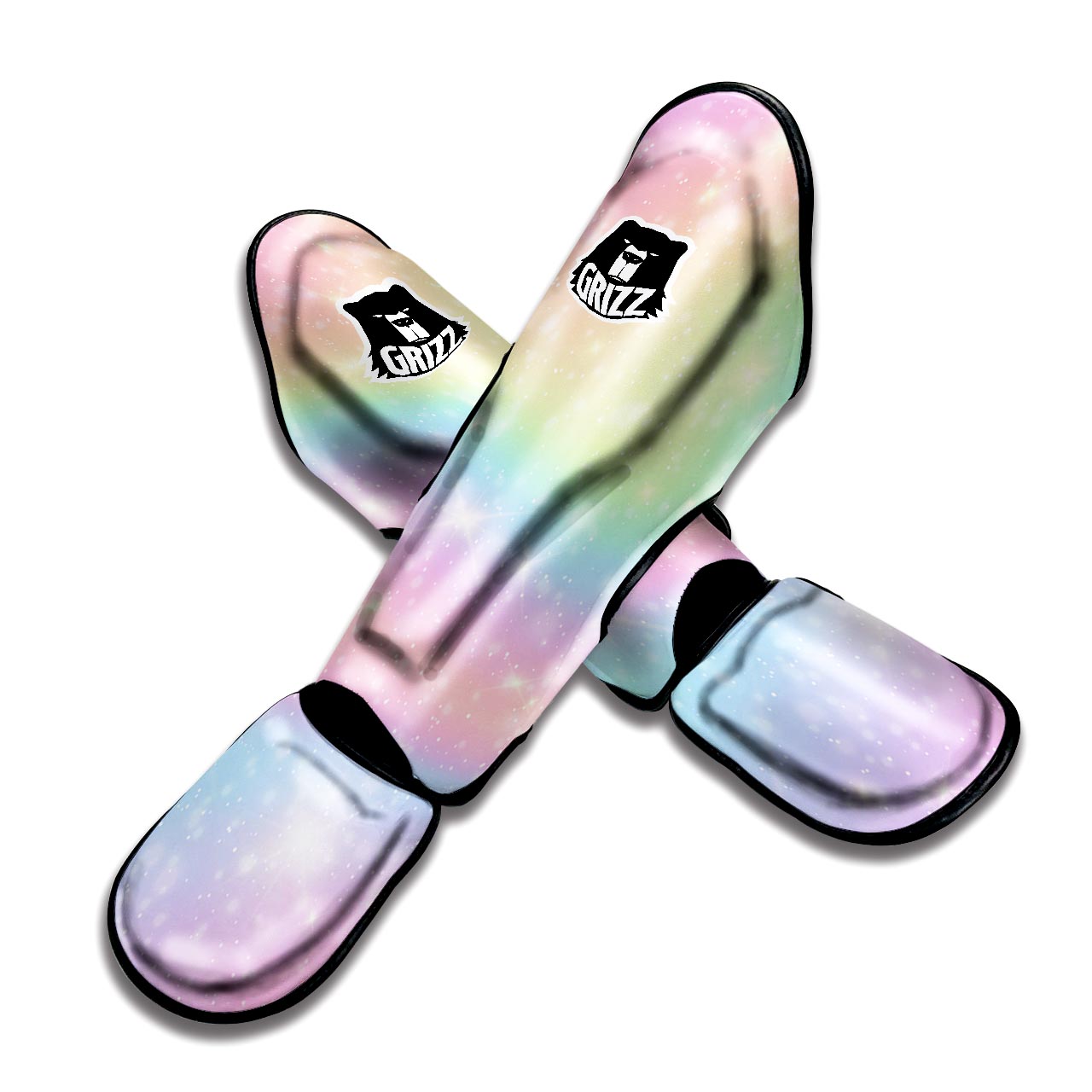 Psychedelic Trippy Holographic Muay Thai Shin Guard-grizzshop