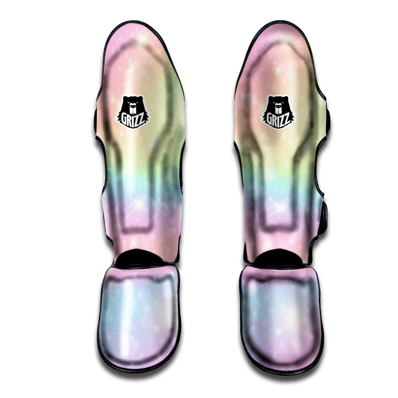 Psychedelic Trippy Holographic Muay Thai Shin Guard-grizzshop