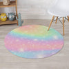 Psychedelic Trippy Holographic Round Rug-grizzshop