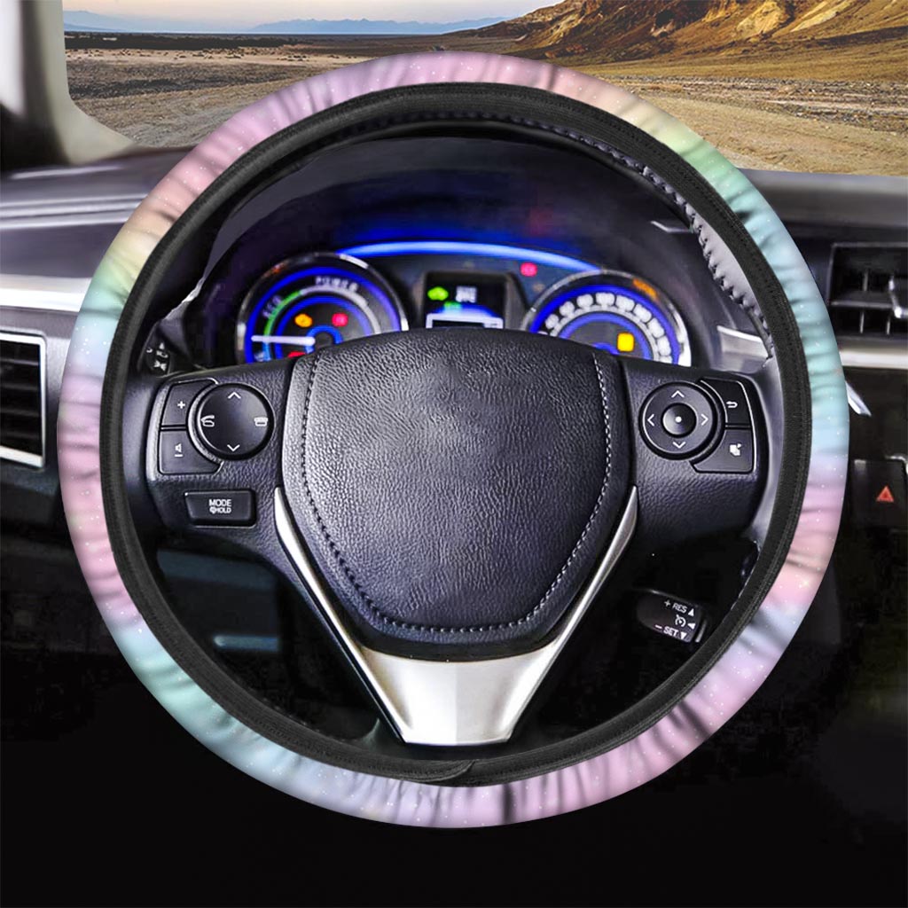 Psychedelic Trippy Holographic Steering Wheel Cover-grizzshop