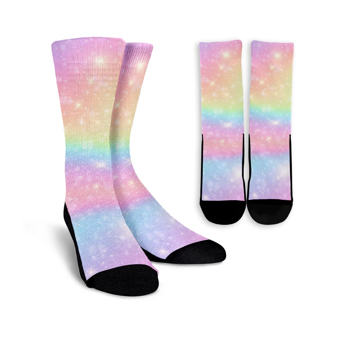 Psychedelic Trippy Holographic Unisex Socks-grizzshop