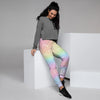 Psychedelic Trippy Holographic Women's Joggers-grizzshop