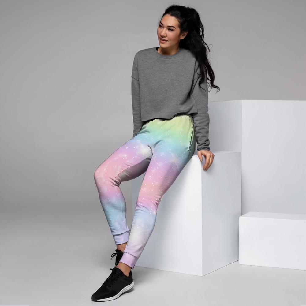 Psychedelic Trippy Holographic Women's Joggers-grizzshop