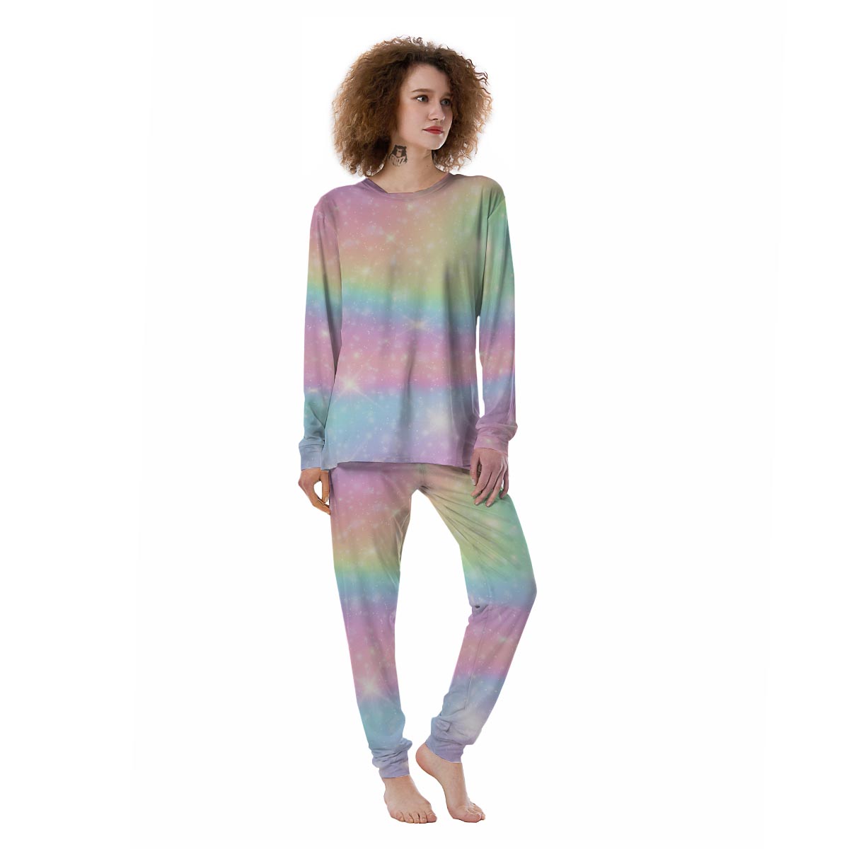 Psychedelic Trippy Holographic Women's Pajamas-grizzshop