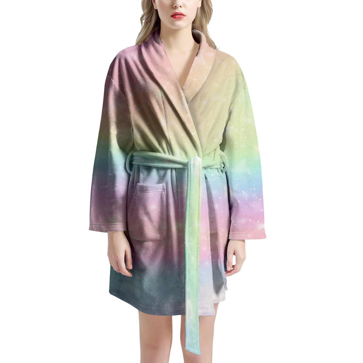 Psychedelic Trippy Holographic Women's Robe-grizzshop