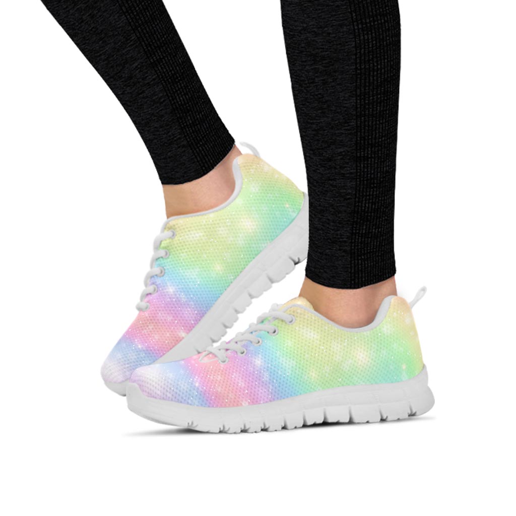 Psychedelic Trippy Holographic Women's Sneakers-grizzshop