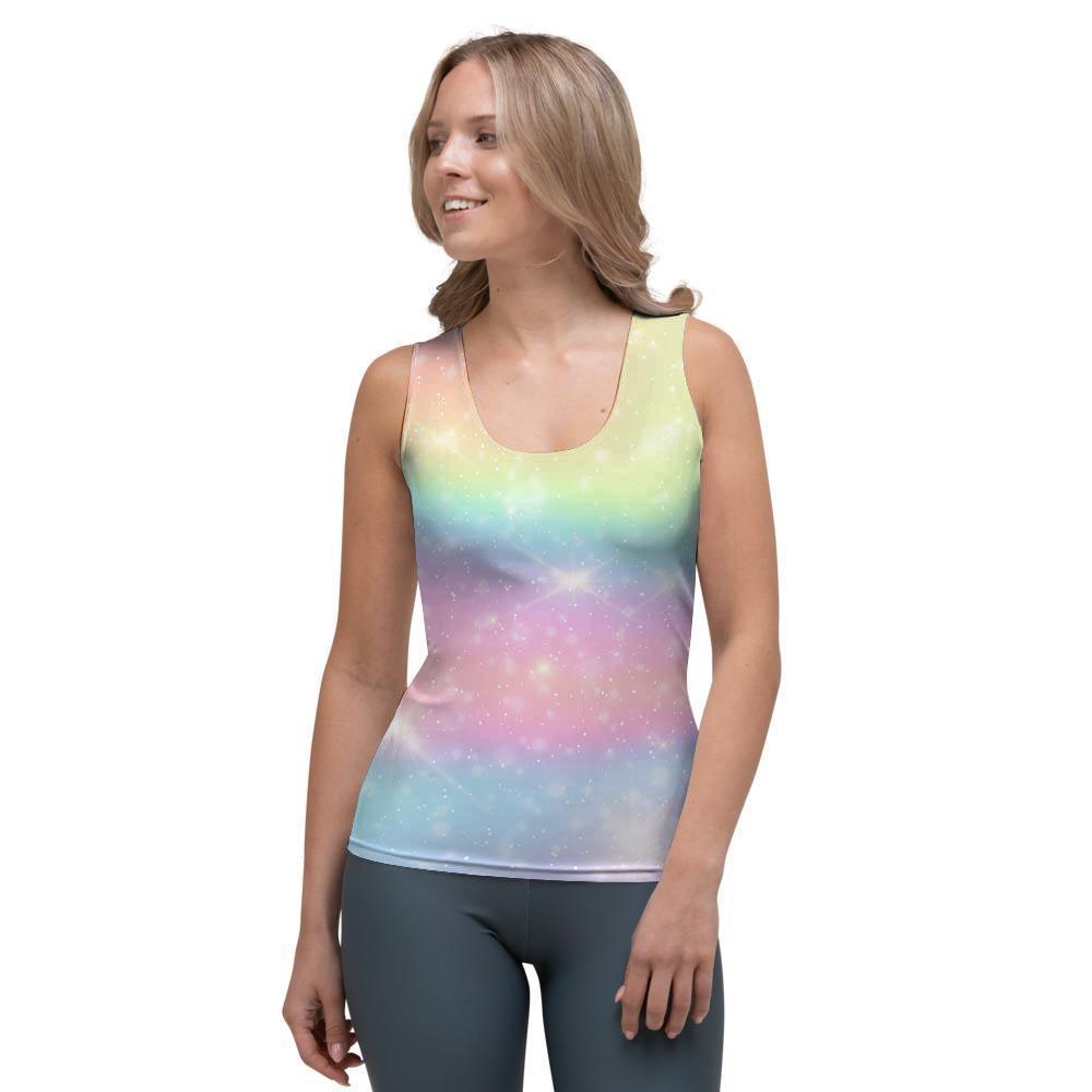 Psychedelic Trippy Holographic Women's Tank Top-grizzshop