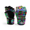 Psychedelic Trippy Neon Green Print MMA Gloves-grizzshop