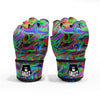 Psychedelic Trippy Neon Green Print MMA Gloves-grizzshop