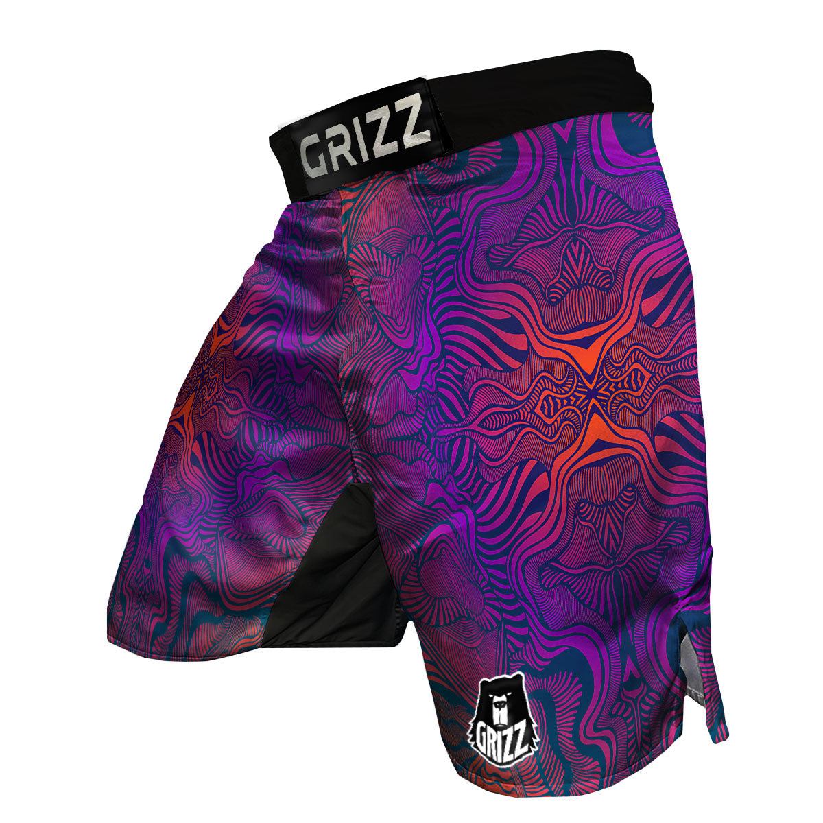 Psychedelic Trippy Ornament Print MMA Shorts-grizzshop