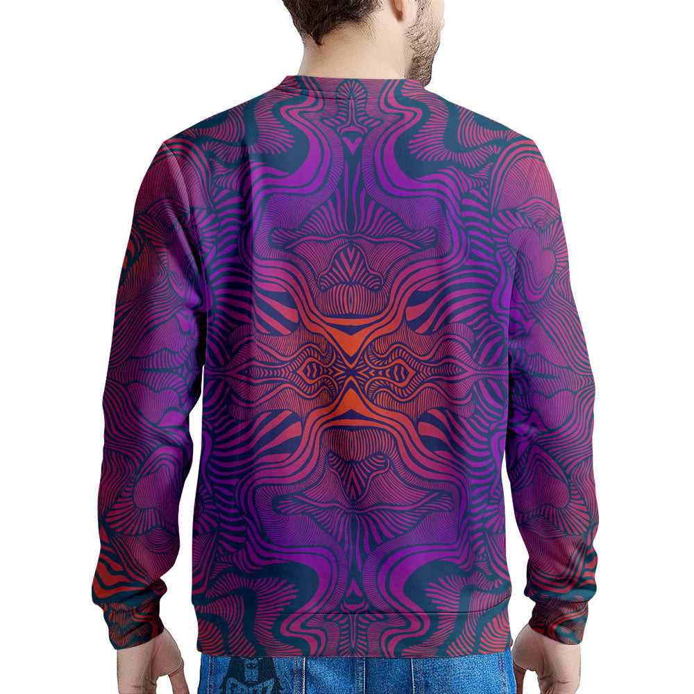 Psychedelic Trippy Ornament Print Men's Sweatshirt-grizzshop