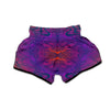Psychedelic Trippy Ornament Print Muay Thai Boxing Shorts-grizzshop