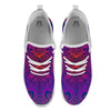 Psychedelic Trippy Ornament Print White Athletic Shoes-grizzshop