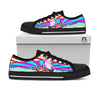 Psychedelic USA Statue of Liberty Independence Day Print Black Low Top Shoes-grizzshop