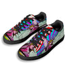 Psychedelic USA Statue of Liberty Independence Day Print Black Low Top Sneakers-grizzshop