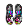 Psychedelic USA Statue of Liberty Independence Day Print Black Running Shoes-grizzshop