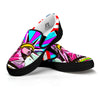 Psychedelic USA Statue of Liberty Independence Day Print Black Slip On Shoes-grizzshop