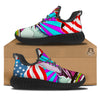 Psychedelic USA Statue of Liberty Independence Day Print Black Walking Shoes-grizzshop