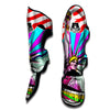 Psychedelic USA Statue of Liberty Independence Day Print Muay Thai Shin Guards-grizzshop