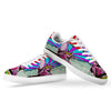 Psychedelic USA Statue of Liberty Independence Day Print White Low Top Sneakers-grizzshop