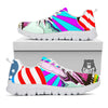 Psychedelic USA Statue of Liberty Independence Day Print White Sneaker-grizzshop