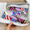 Psychedelic USA Statue of Liberty Independence Day Print White Walking Shoes-grizzshop