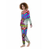 Psychedelic USA Statue of Liberty Independence Day Print Women's Pajamas-grizzshop